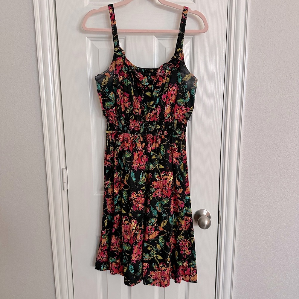 Pixelated Floral Dress